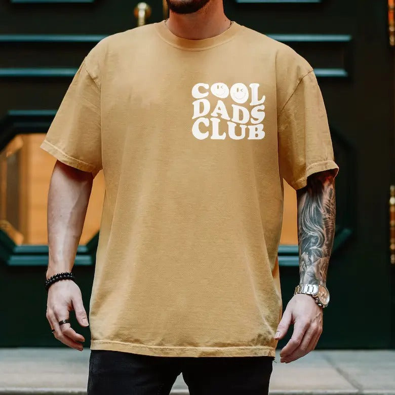 Cool Dads Club Shirt - Funny Husband Shirt, Casual Crewneck T-Shirt, Comfort Colors Menswear, Perfect Gift for Father's Day