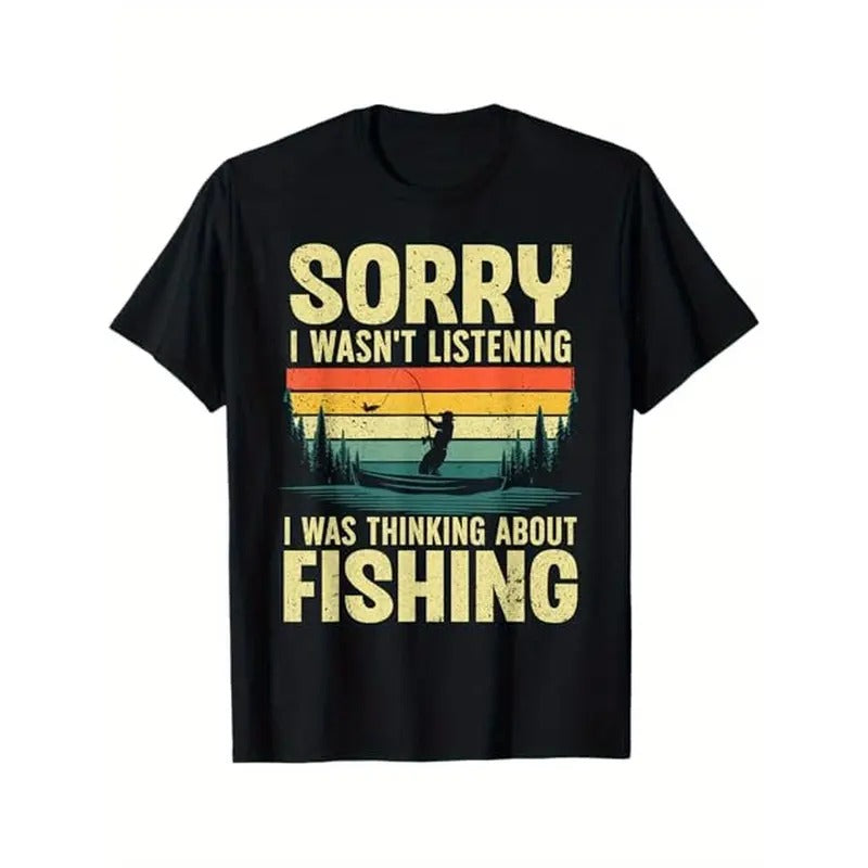 Cool Fishing For Men Fisherman Bass Trout Fish Hunting T-Shirt, Cotton, Halloween Thanksgiving Christmas Gift for Men Women Family Friends Made in USA