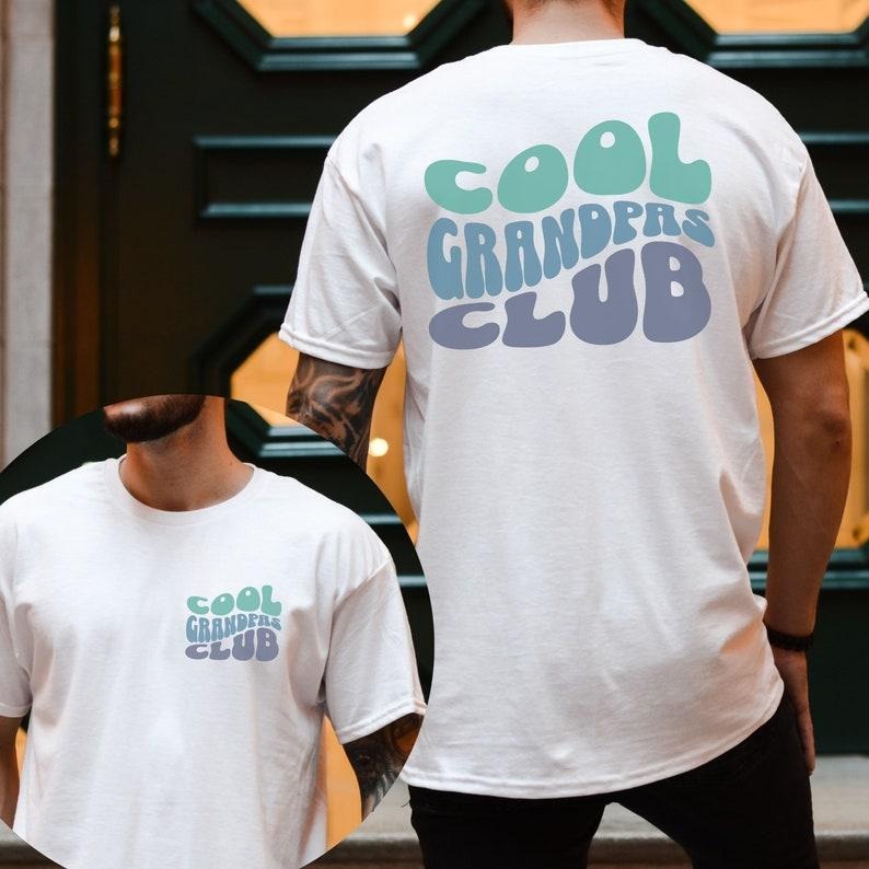 Cool Grandpas Club Shirt, Best Grandpa Ever Shirt, New Grandpa Gift, Pregnancy Reveal Shirt, Father's Day Gift for Grandpa, Grandpa Birthday