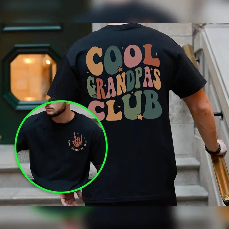 Cool Grandpas Club T-Shirt, Grandpa T-Shirt, Grandpa Shirt, Gift For Grandpa, Fathers Day Gifts, Grandpa Gift, Cool Grandpa Shirt