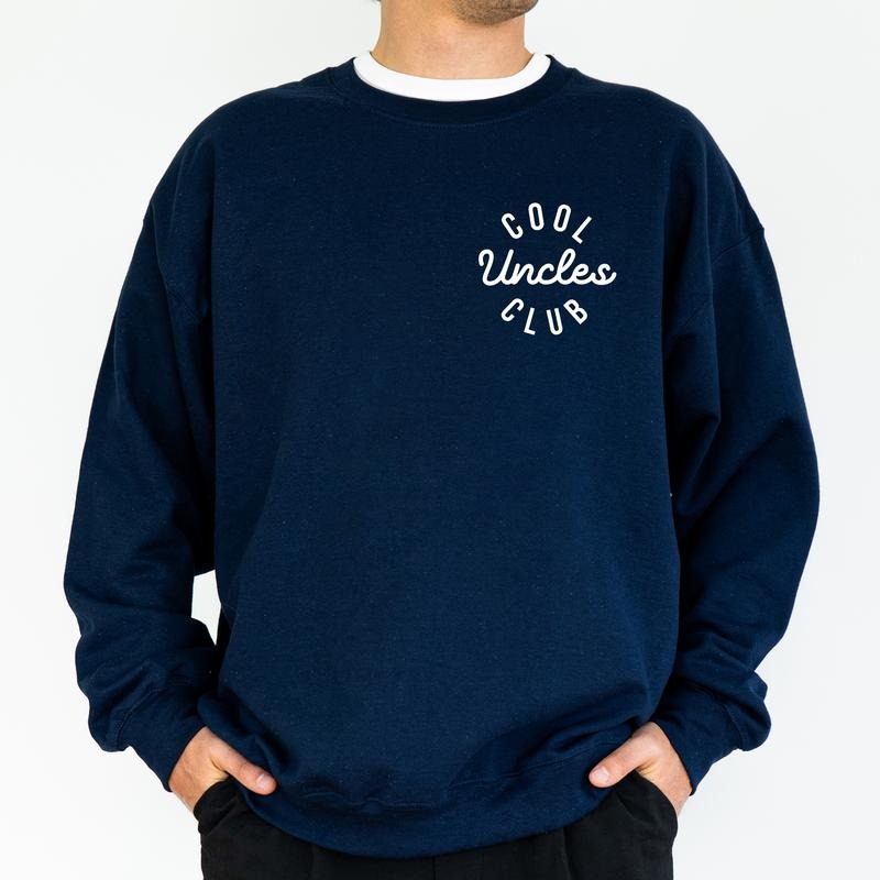Cool Uncles Club Sweatshirt for Men, Cool Uncle Sweater, Funny Uncle To Be Tops, New Uncle Crewneck, Pregnancy Announcement Gifts, Classic Menswear
