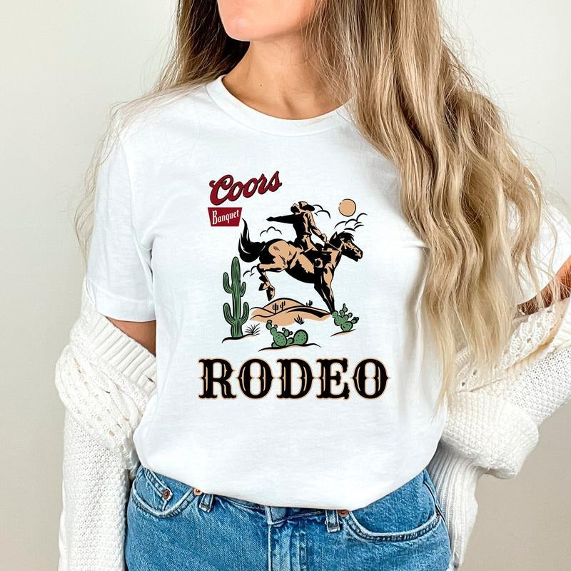 Coors Western Cowboy T-Shirt, Vintage 90s Graphic Western Shirt, Retro Coors Women Tee Shirt