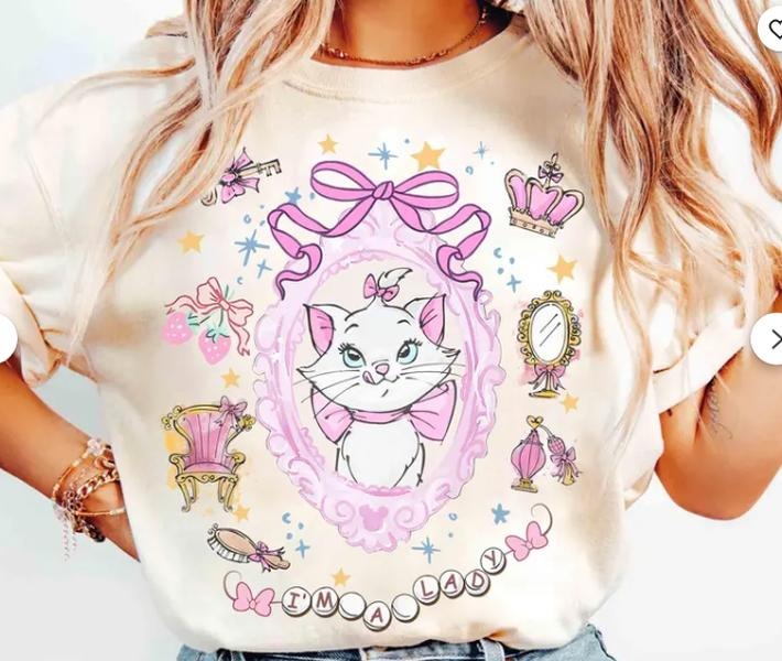 Coquette Bows Watercolor The Aristocats Shirt, Cat Lover, Marie Toulouse Berlioz Shirt, Everybody Wants To Be A Cat Teestyle{n002}2