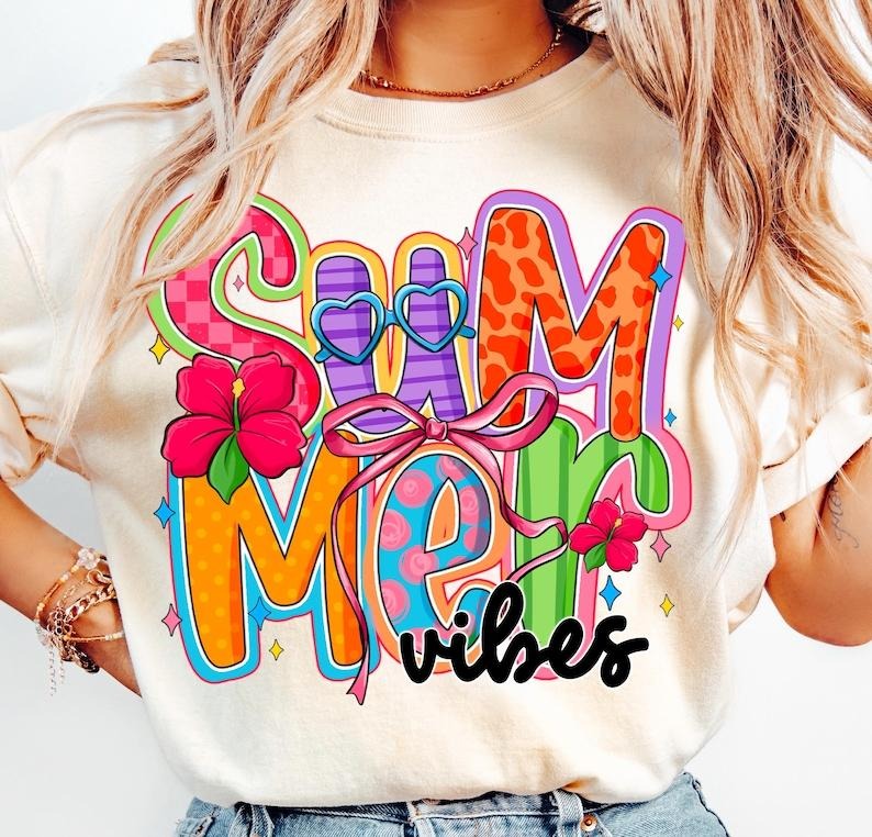 Coquette Summer Vibes Preppy Retro Beach Trendy Summer Vibes T-Shirt