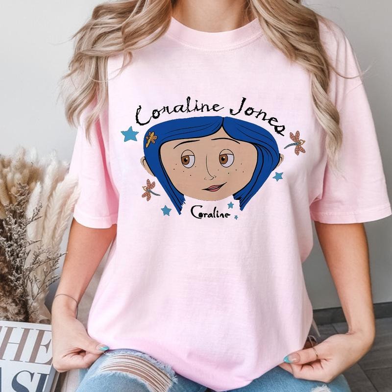 Coraline Jones Shirt, Horror Coraline movies, Horror Character Shirt, Halloween Crewneck Sweatshirt