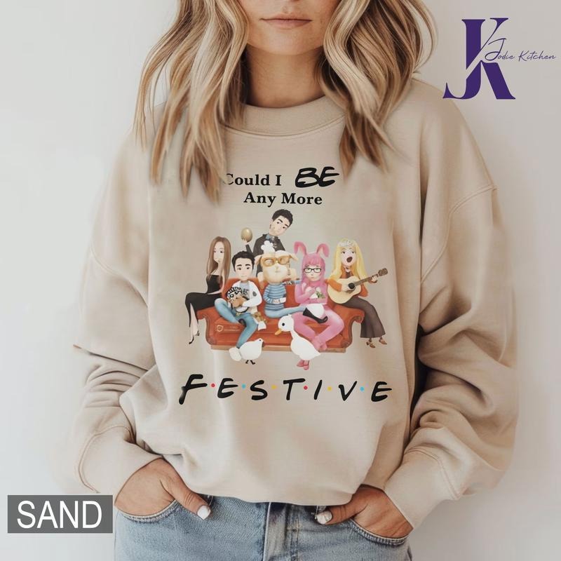 Could I Be Any More Festive Sweatshirt, Friends Shirt, Funny Christmas Friends Shirt, Matthew Perry Shirt, Friends Series Shirt, Chandler Shirt