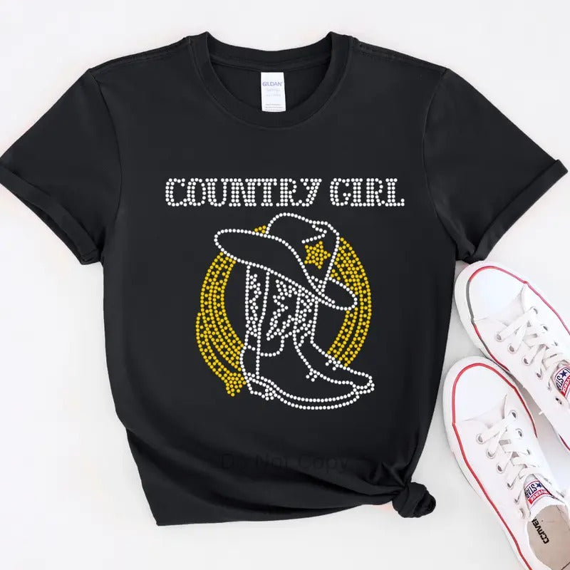 Country Girl Rhinestone Transfer