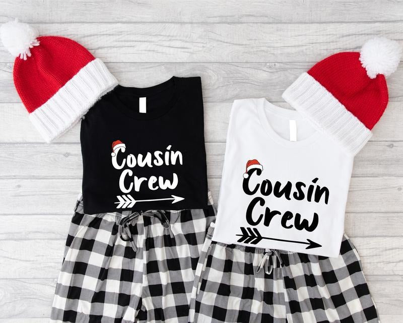 Cousin Crew Shirt, Christmas 2023 Cousin Group T-shirt, Family Matching Xmas Party Tee, Cousin Gathering Christmas Outfit.