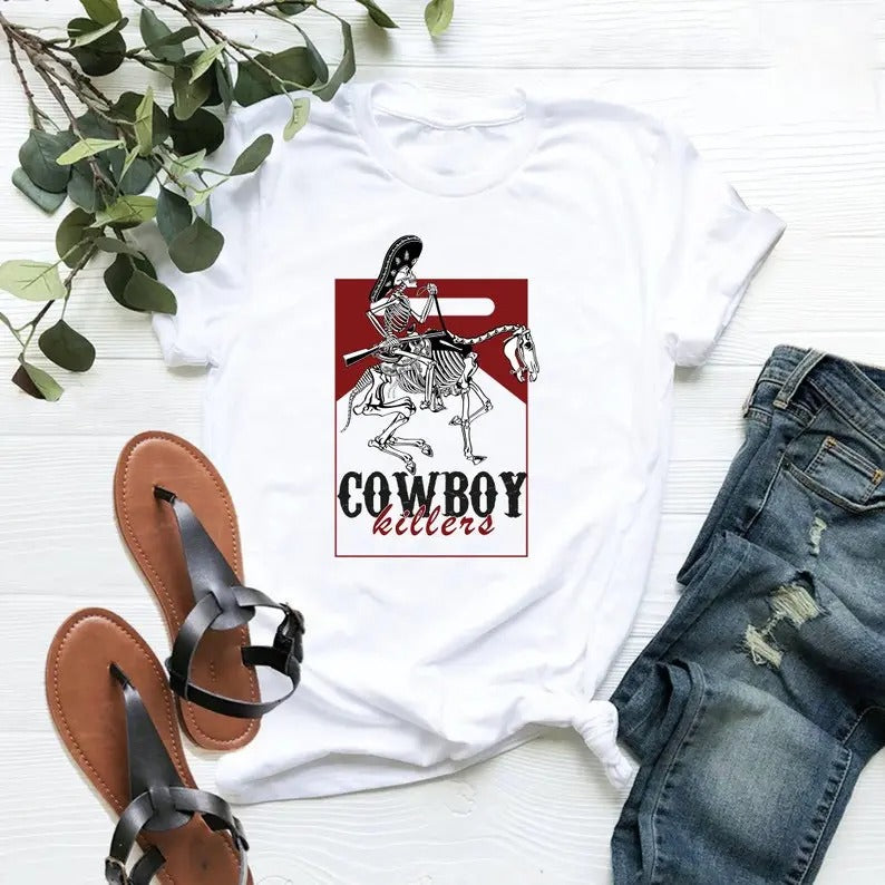 Cowboy Killer Graphic Tee, skeleton , marlboro Rodeo sweater and Hoodie cotton
