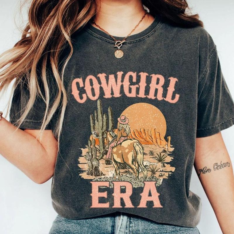 Cowgirl Era Shirt, Cow Girl Era Tee, Western Girl Shirt, Country Shirt, Country Music Shirt, Texas Women Shirt, Country Women Tee, Retro Cowgirl, Rodeo Country Western Shirt, Cowgirl Women Tops