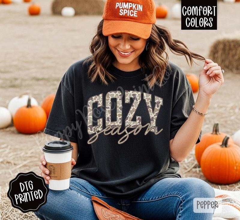 Cozy Season Comfort Colors, Trendy Women's Fall Tshirt