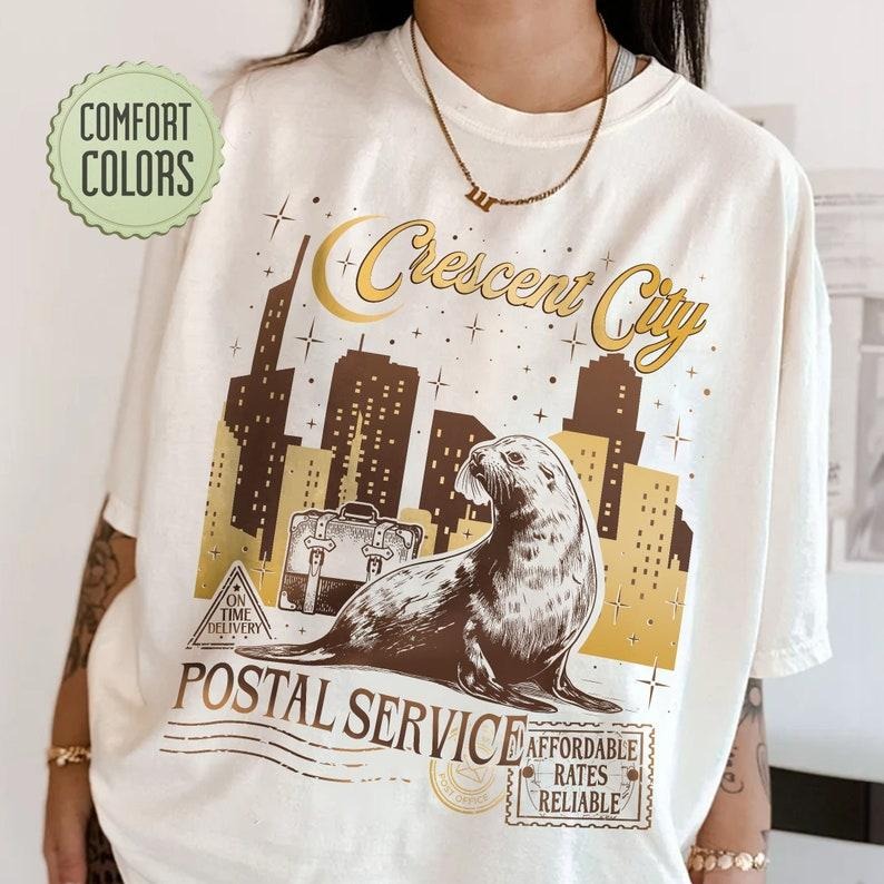 Crescent City Postal Service Trendy T-Shirt, Starborn Shirt Design, Crescent City Fan Merch, Bookish Gift,SJM Merch,...