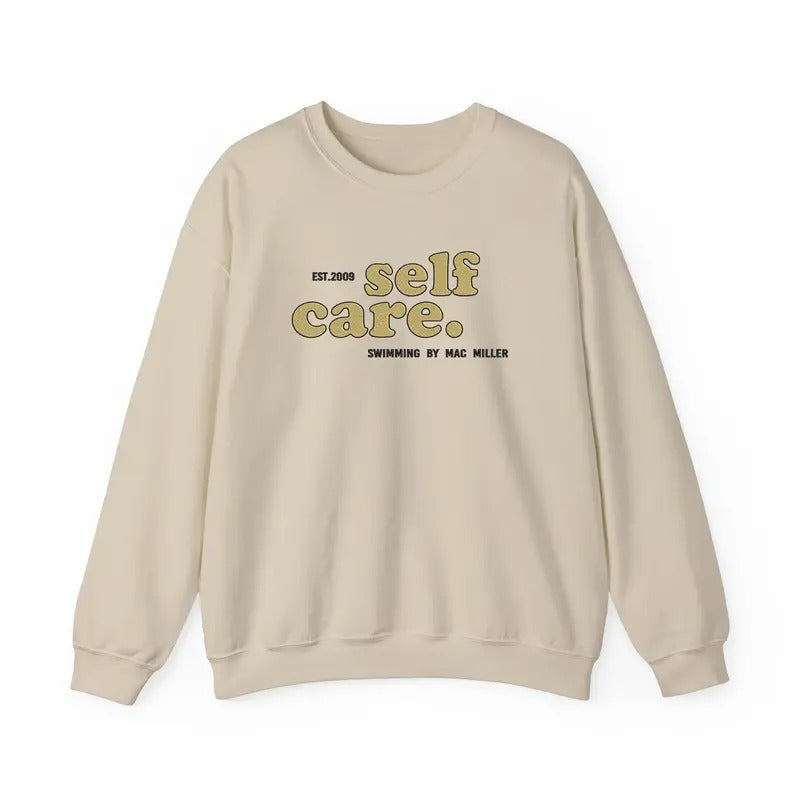Self Care Mac Miller Embroidered Sweatshirt/Crewneck | Unisex Embroidered Sweatshirt