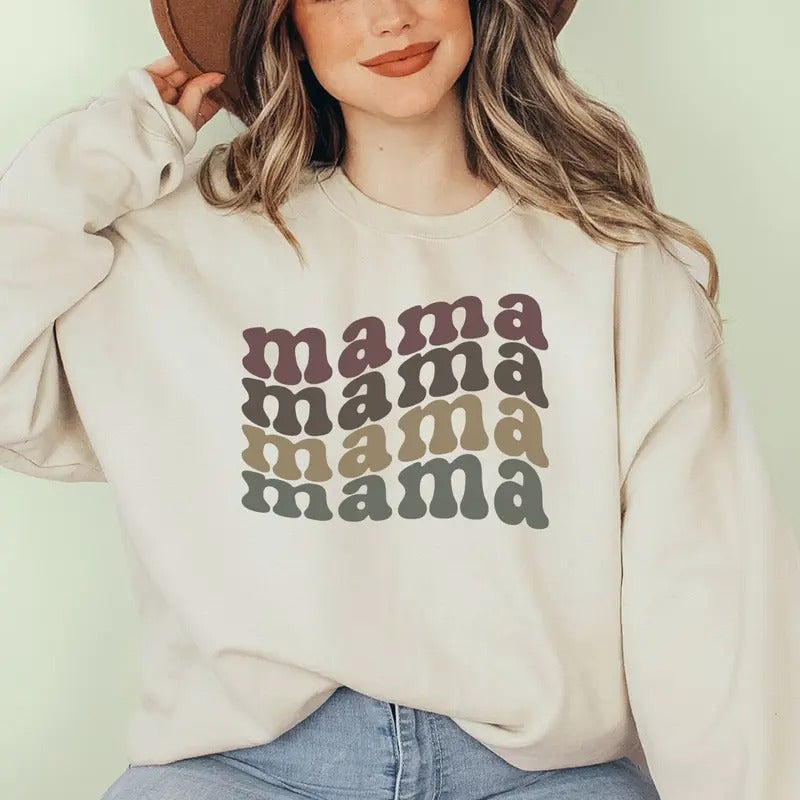 Crewneck Retro Mom Sweatshirt Sweatshirt Women Mom Mom Life Sweatshirt TK62GN