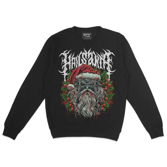 Crewneck Sweatshirt - Hail Santa, Spooky X-Mas, Unisex, Sweater