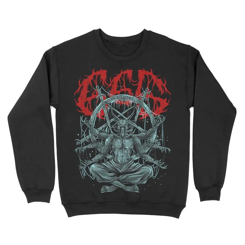 Crewneck Sweatshirt - Red 666 Mark of The Beast, Halloween, Fall, Spooky Sweatshirt, Devil Sweatshirt