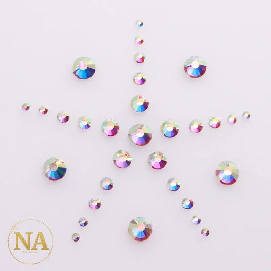 Crystal AB Rhinestone Scoops