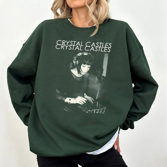 Crystal Castles Music Tour Sweatshirt, 90s Crystal Castles Music Band Tee, Castles Alice Glass & Ethan Kath Tee, Doe Deer Song, Gift for Fans