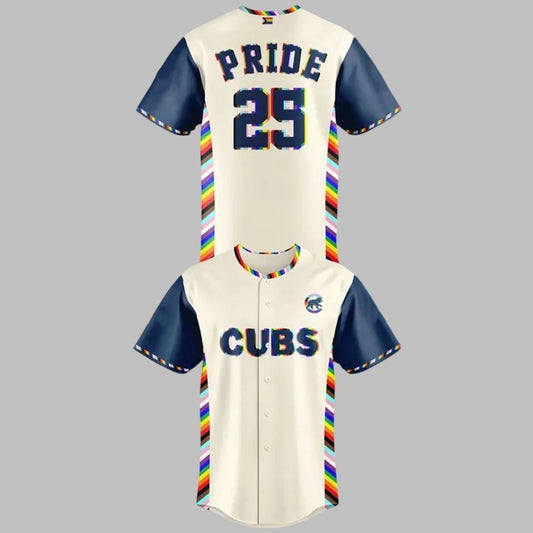 Cubs Pride Month Jersey 2025 - Grishko.com