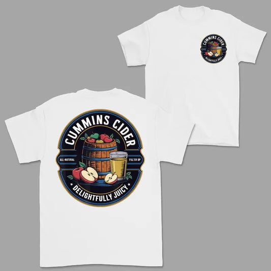 Cummins Cider - Men's Funny T-shirt- Menswear Casual Crewneck, 2 Sided T-shirt, Full Color T-shirt For Men
