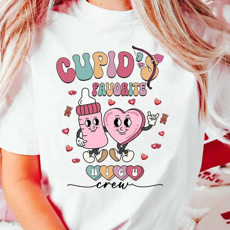 Cupid's Favorite NICU Nurse Valentine Shirt, Valentine NICU Nurse Shirt, Gift For NICU Nurse, Valentine Nurse Shirt, Nurse School Shirt