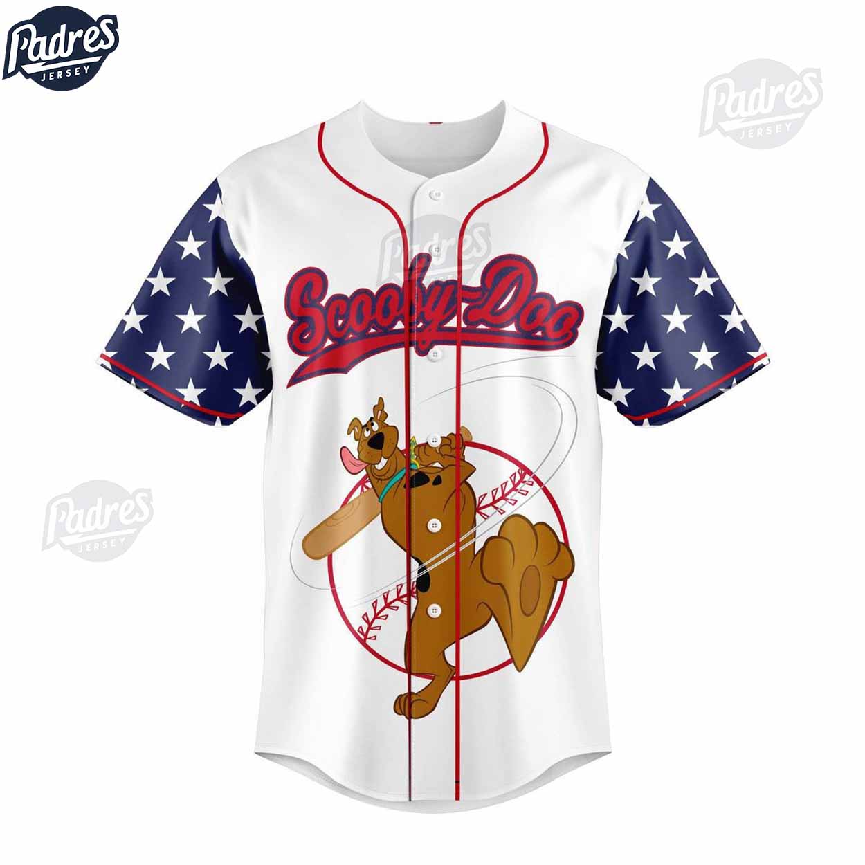 Custom 4th Of July Scooby Doo Baseball Jersey - Padres Jersey Oasis: Elevate Your Baseball Style Game