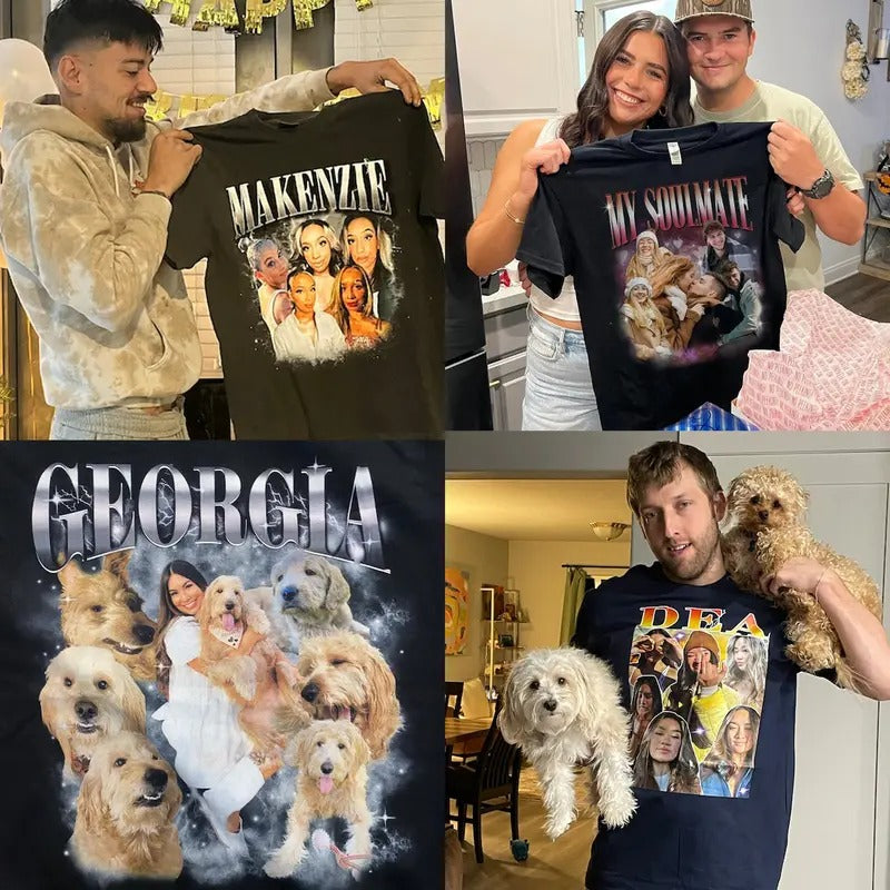 Custom Bootleg T-Shirt, Custom Photo Vintage T Shirts, Insert Your Design, HL07