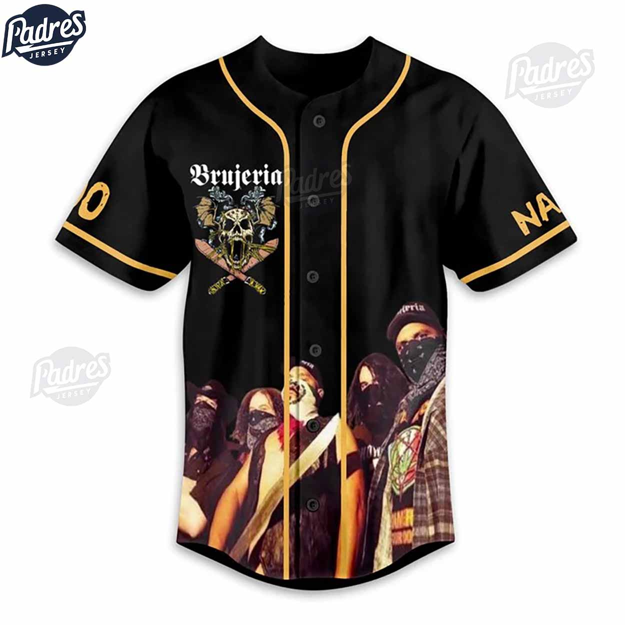 Custom Brujeria Band World Tour 2024 Baseball Jersey - Padres Jersey Oasis: Elevate Your Baseball Style Game