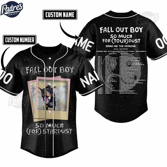 Custom Fall Out Boy So Much For Tour Dust Baseball Jersey - Padres Jersey Oasis: Elevate Your Baseball Style Game