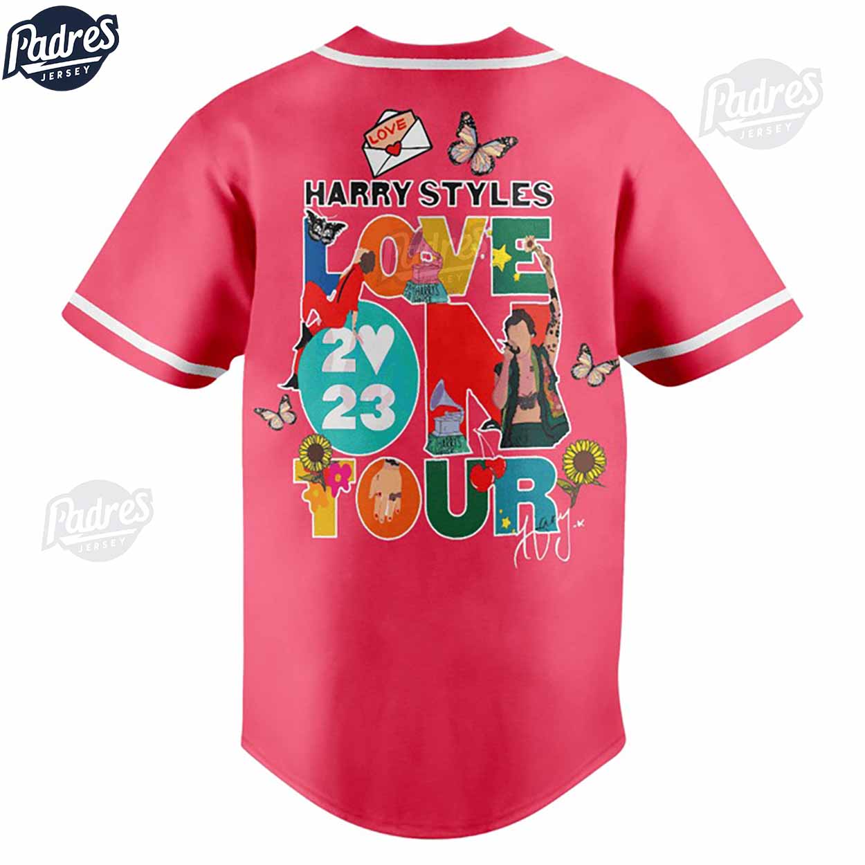 Custom Harry Styles Love On Tour 2023 Baseball Jersey - Padres Jersey Oasis: Elevate Your Baseball Style Game