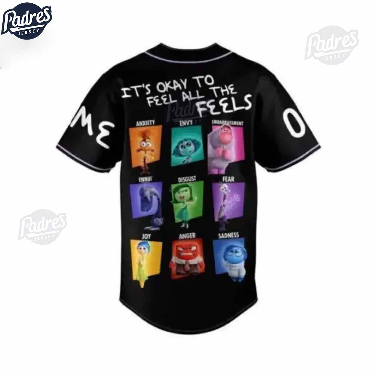 Custom Inside Out 2 Black Baseball Jersey Style - Padres Jersey Oasis: Elevate Your Baseball Style Game