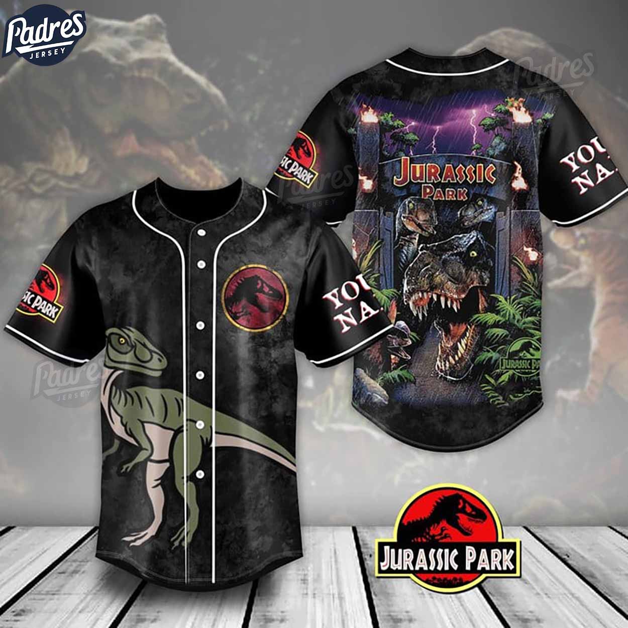 Custom Movie Jurassic Park Baseball Jersey - Padres Jersey Oasis: Elevate Your Baseball Style Game