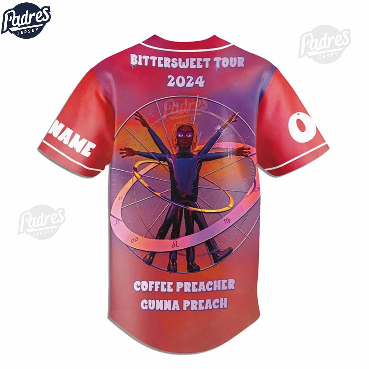 Custom Music Bittersweet Tour 2024 Gunna Baseball Jersey - Padres Jersey Oasis: Elevate Your Baseball Style Game