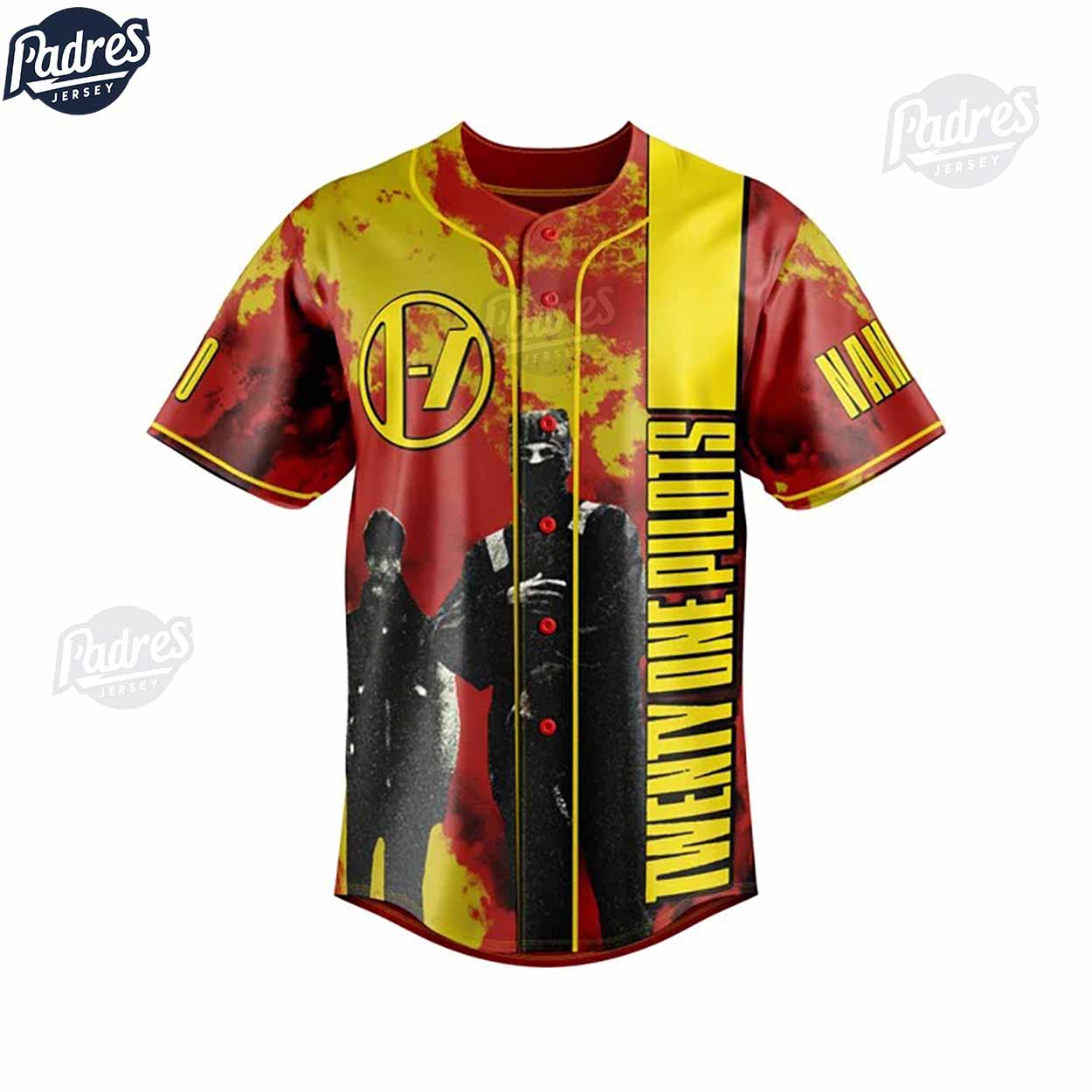 Custom Music Twenty One Pilots Baseball Jersey - Padres Jersey Oasis: Elevate Your Baseball Style Game... (Image 3)