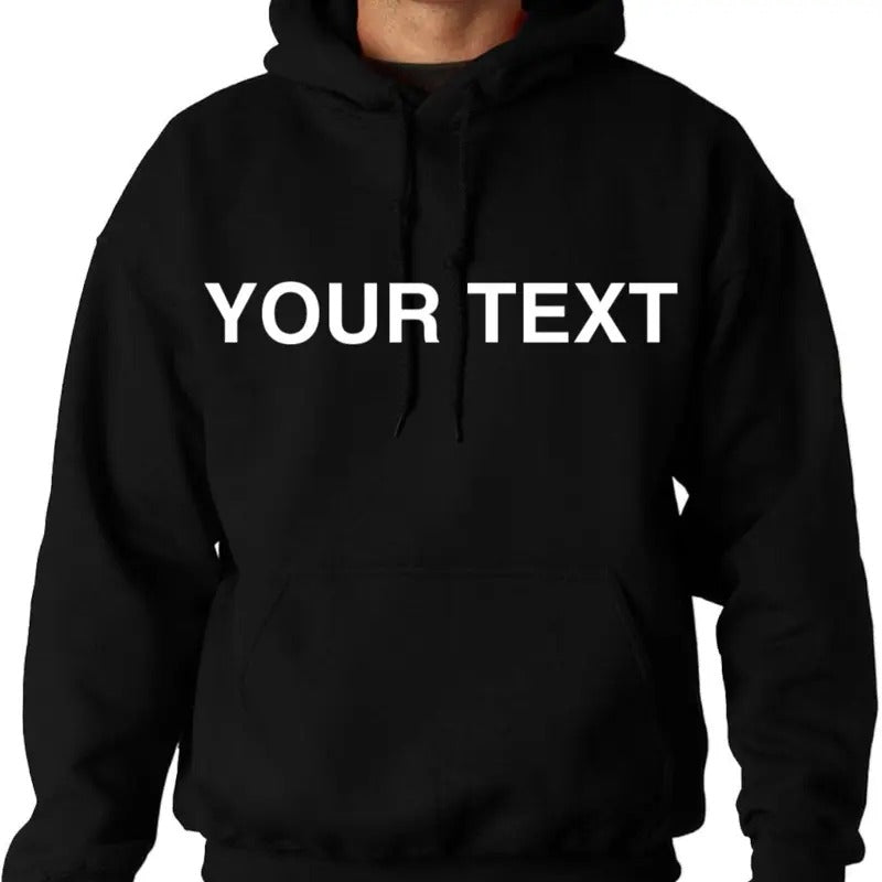 Custom Name Hoodie Personalized embroidered text your name or loved ones Comfort Pullover Man pro club Menswear Casual