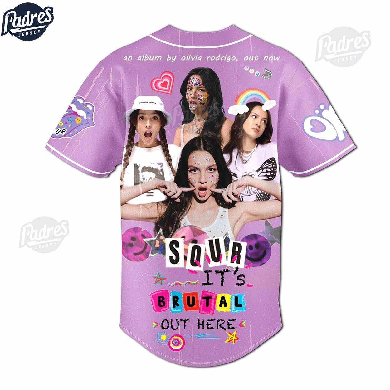 Custom Name Olivia Rodrigo Music Baseball Jersey Style - Padres Jersey Oasis: Elevate Your Baseball Style Game