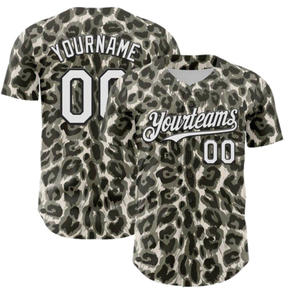 Custom Pattern Rave Party Animal Tiger And Leopard Print Baseball Jersey - Grishko.com