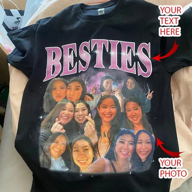 Custom Rap Tee Bootleg, Vintage Custom Shirt, Retro Collage Personalized Girlfriend Shirt, Design Personalized Gift, Vintage Graphic Tshirt, HL144