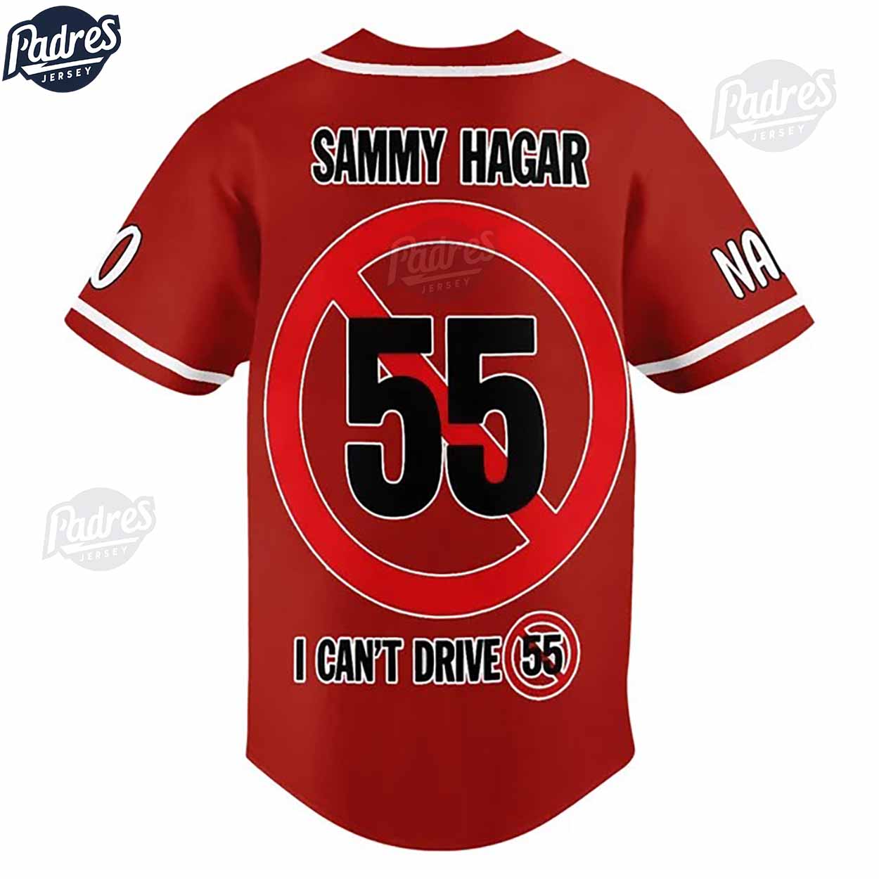 Custom Sammy Hagar I Can't Drive 55 Baseball Jersey - Padres Jersey Oasis: Elevate Your Baseball Style Game... (Image 3)
