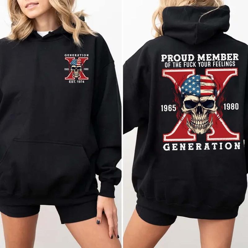 Custom Year Generation X Custom Year 2 Hoodie with Raised Hose Water and Neglect Cotton, Full Size, Full Colors...