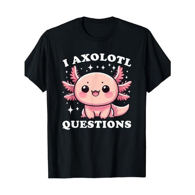 Cute Axolotl Lover Snaxolotl Kawaii Axolotl Food Sweets T-Shirt Made in USA