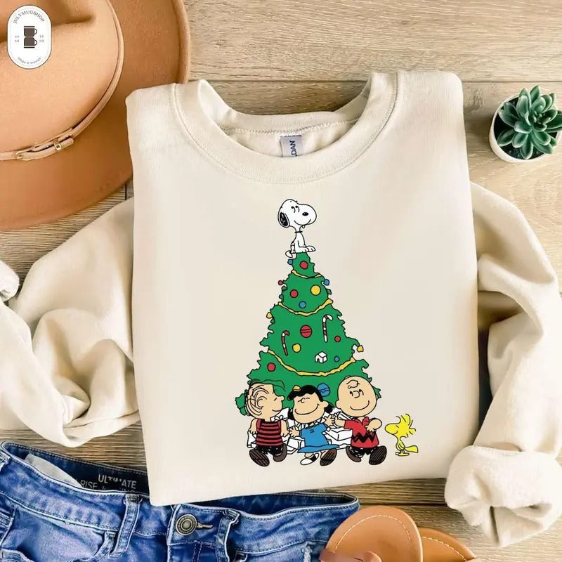 Cute Dog Friends Christmas Sweatshirt Tshirt, Christmas Tee, Christmas Shirt, Merry Christmas Shirt, Funny Shirt, Cartoon Shirt