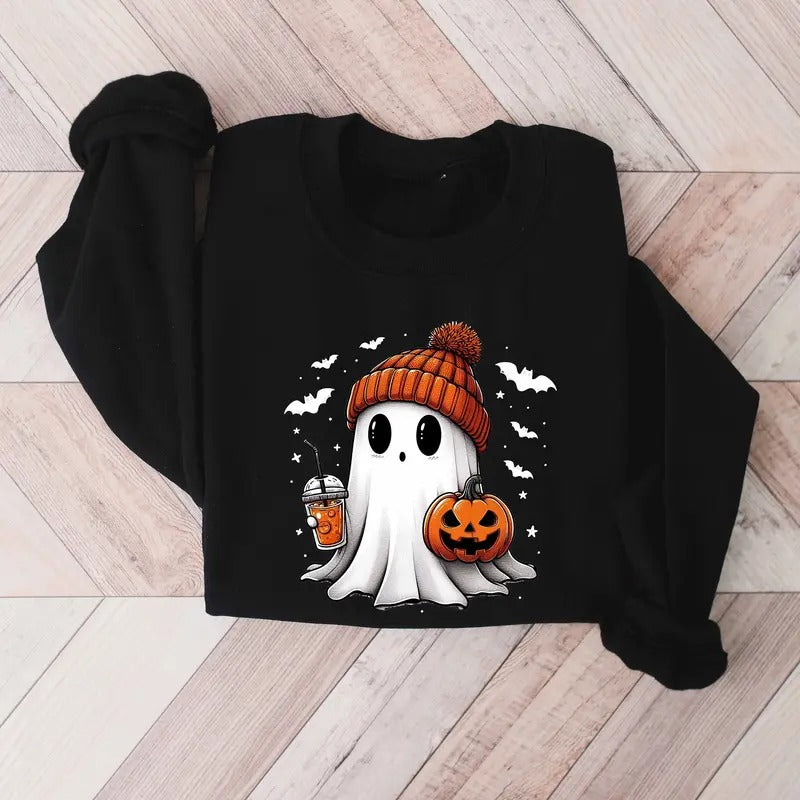 Cute Ghost Sweatshirt Funny Spooky Sweatshirt Womens Ghost Sweatshirt Spooky Season Halloween Party Shirt Fall Ghost Shirt T-shirt, sweater and Hoodie