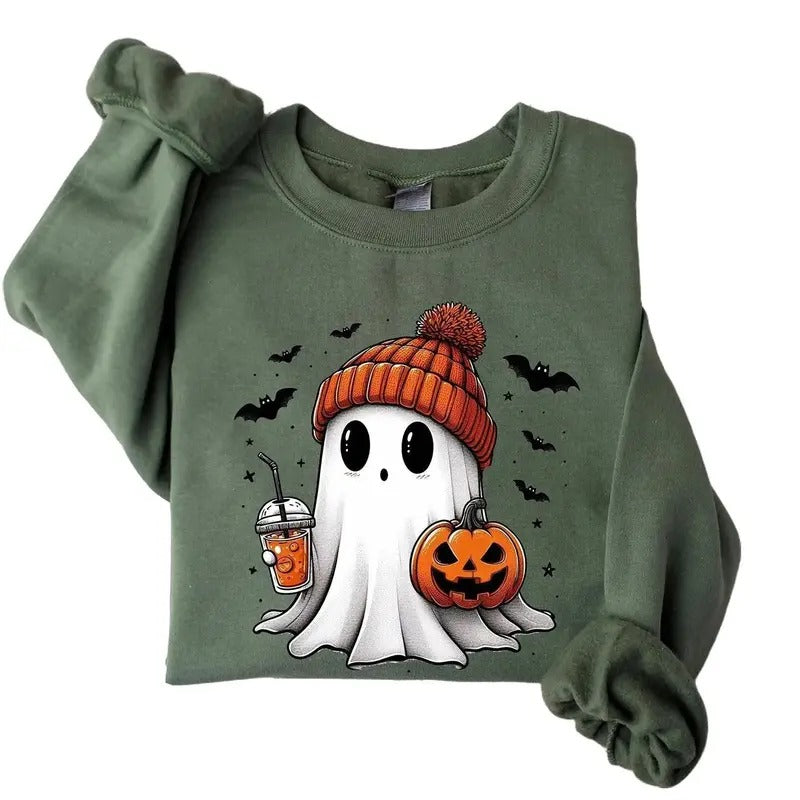 Cute Ghost Sweatshirt, Funny Spooky Sweatshirt, Womens Ghost Sweatshirt, Spooky Season, Halloween Party Shirt, Fall Ghost Shirt, Cute Halloween Gifts