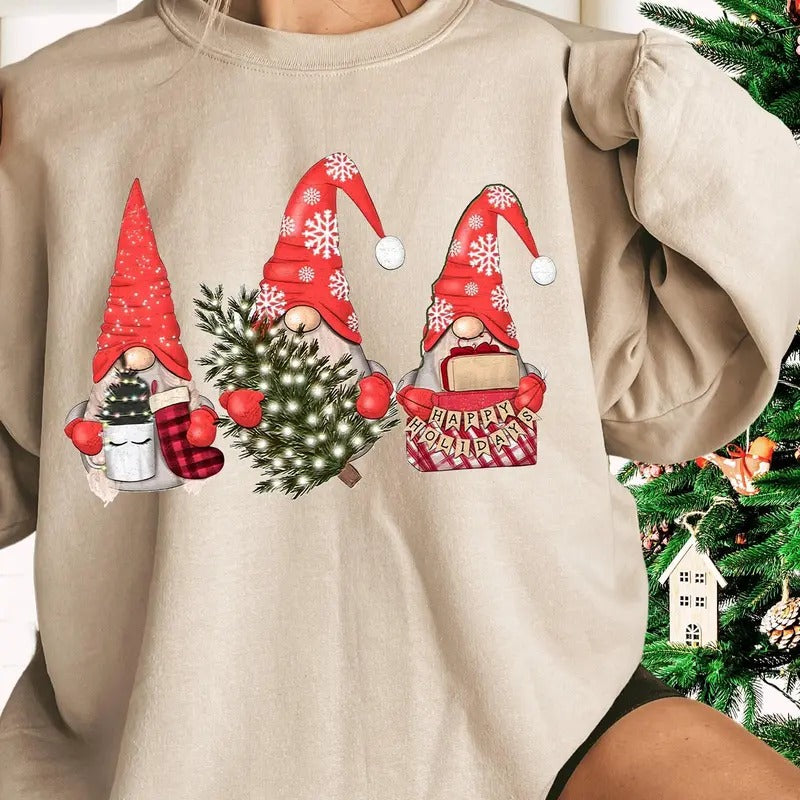 Cute Gnome Sweater, Christmas Gnomes Sweatshirt, Santa Gnome Sweatshirt, Christmas Family Shirt, Funny Xmas Sweatshirt, Xmas Tee, Cozy Season