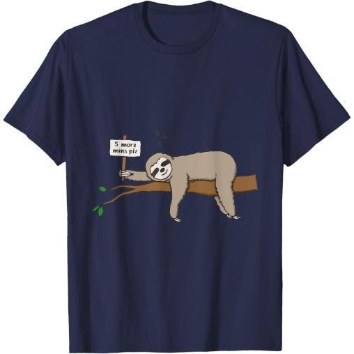 Cute Sleeping Sloth T Shirt Funny Lazy Tired Napping Tshirt T-Shirt Made in USA