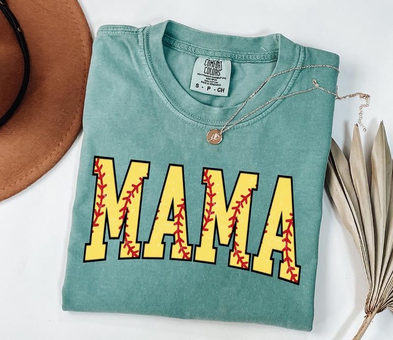 Cute Softball Mama Shirt, Mothers Day Gift For Softball Mom, Gift For Softball Lover Mom Shirt, Mothers Day Shirt, Softball Season Mom Shirt