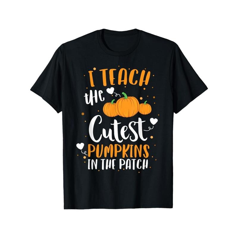Cutest Pumpkin Patch Teacher" Men's T-Shirt - Perfect Gift for Family & Friends, Ideal for Thanksgiving, Christmas & New Year | Soft Cotton, Casual Fit, Machine Washable Made in USA