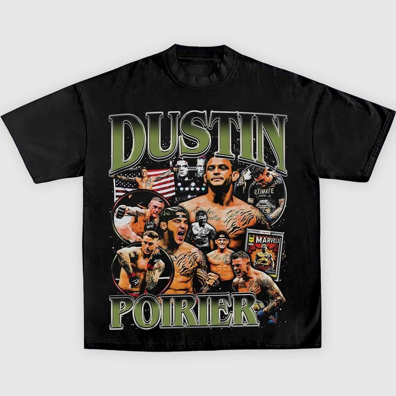 DUSTIN POIRIER TEE, Boxing T-shirt, Boxer Tee, Sports Shirt, Athletic Tee, Workout T-shirt, Gift for Him Hoodie Sweatshirt Menswear Streetwear