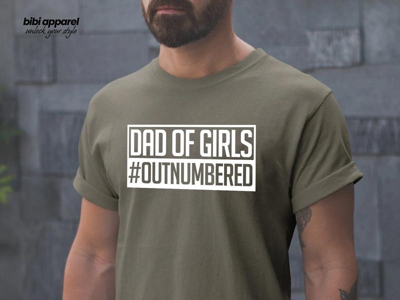 Dad Of Girls Outnumbered Shirt, Gift for Grandpa Shirt, New Dad Shirt, Dad Shirt, Daddy Shirt, Father's Day Shirt